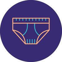 Underwear Line Two Color Circle Icon vector