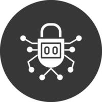 Security Glyph Inverted Icon vector