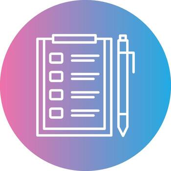Assignment Line Gradient Circle Icon vector