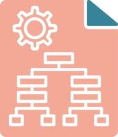 Business Hierarchy Glyph Two Color Icon vector