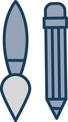 Writing Tool Line Filled Grey Icon