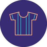 Shirt Line Two Color Circle Icon vector