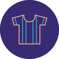 Shirt Line Two Color Circle Icon vector