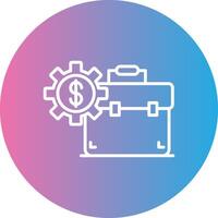 Investment Portfolio Line Gradient Circle Icon vector