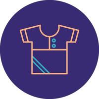 Shirt Line Two Color Circle Icon vector