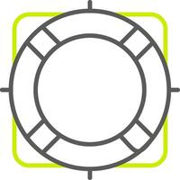 Rescue Buoy Line Two Color Icon vector