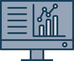 Dashboard Line Filled Grey Icon vector