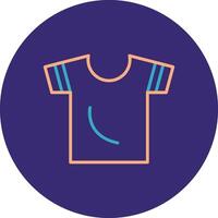 Shirt Line Two Color Circle Icon vector