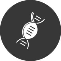 DNA Glyph Inverted Icon vector