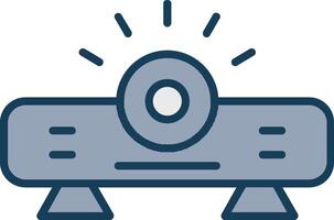 Projector Line Filled Grey Icon vector