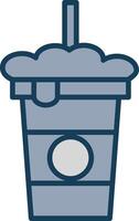 Soda Line Filled Grey Icon vector