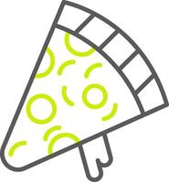 Pizza Slice Line Two Color Icon vector