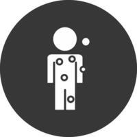 Symptom Checker Glyph Inverted Icon vector