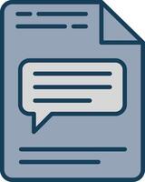 Message Line Filled Grey Icon vector