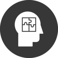 Psychiatry Glyph Inverted Icon vector