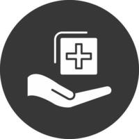 Medical Suppot Glyph Inverted Icon vector