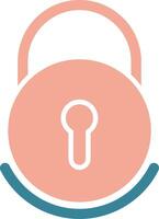 Lock Glyph Two Color Icon vector