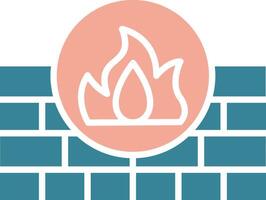 Firewall Glyph Two Color Icon vector
