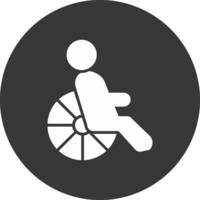 Disability Glyph Inverted Icon vector