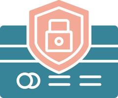 Credit Card Security Glyph Two Color Icon vector