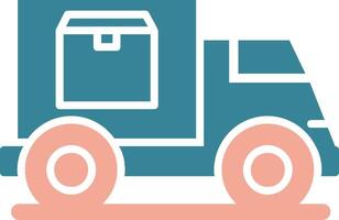 Delivery Truck Glyph Two Color Icon vector