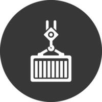 Container Glyph Inverted Icon vector