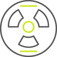 Nuclear Line Two Color Icon vector