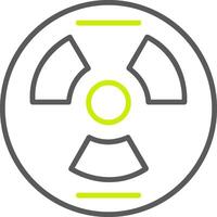 icono de línea nuclear de dos colores vector