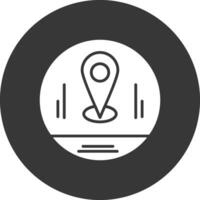 Destination Glyph Inverted Icon vector