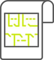 Build Planning Line Two Color Icon vector