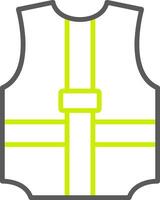 Safety Jacket Line Two Color Icon vector