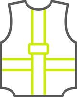 Safety Jacket Line Two Color Icon vector