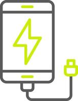 Charging Line Two Color Icon vector