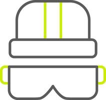 Foreman Gear Line Two Color Icon vector