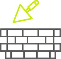 Brick Wall Line Two Color Icon vector