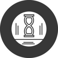 Hourglass Glyph Inverted Icon vector