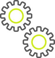 Cogwheel Line Two Color Icon vector