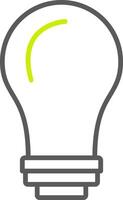 Light Bulb Line Two Color Icon vector