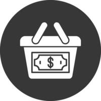 Payment Glyph Inverted Icon vector