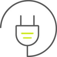 Plug Line Two Color Icon vector