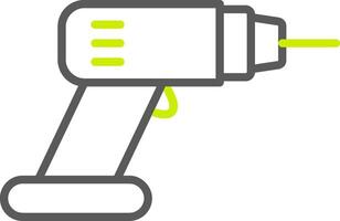 Drill Line Two Color Icon vector