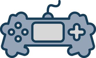 Game Line Filled Grey Icon vector