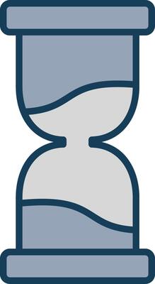 Sandglass Line Filled Grey Icon