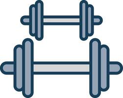 Dumbbell Line Filled Grey Icon vector