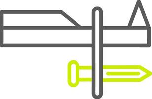 Bayonet Line Two Color Icon vector
