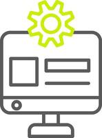 Web Administrator Line Two Color Icon vector