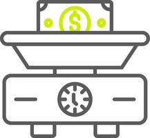Weighing Scale Line Two Color Icon vector