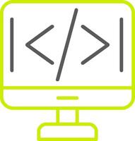 Programming Line Two Color Icon vector