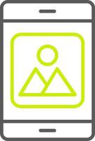 Mobile Application Line Two Color Icon vector