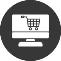 OnGlyph Inverted Shopping Glyph Inverted Icon vector